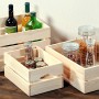 Kesper Holzkisten Kiefer, 9 l, verschiedene Größen, gefüllt mit Lebensmitteln, als Aufbewahrungsboxen.