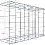 Gabiona Anbaukorb Typ 2, 60x100x30cm, Maschenweite 10x10cm, Drahtgitter verzinkt.