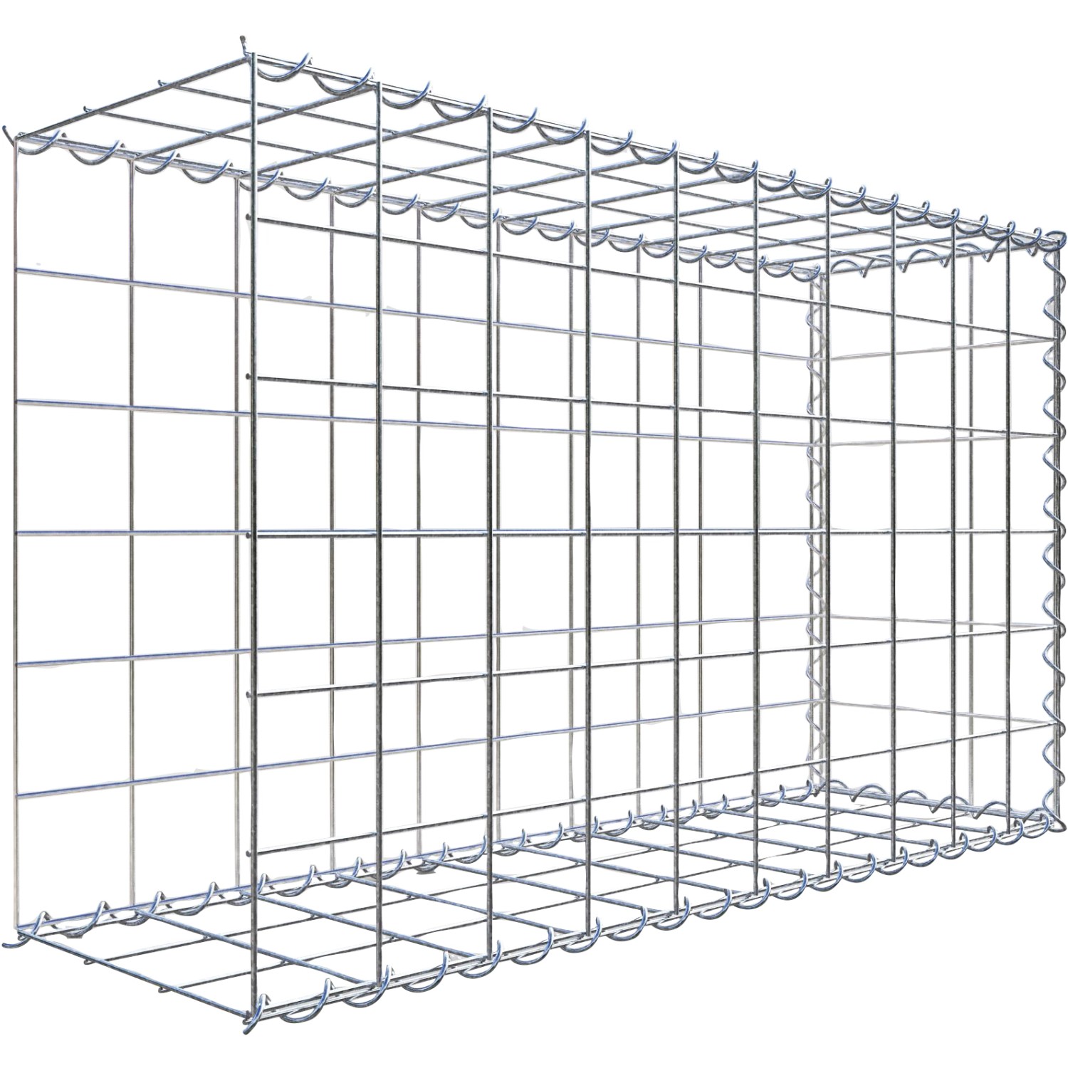 Gabiona Gabione-Anbaukorb Typ 2 60 x 100 x 30 cm Maschenw 10 x 10 cm