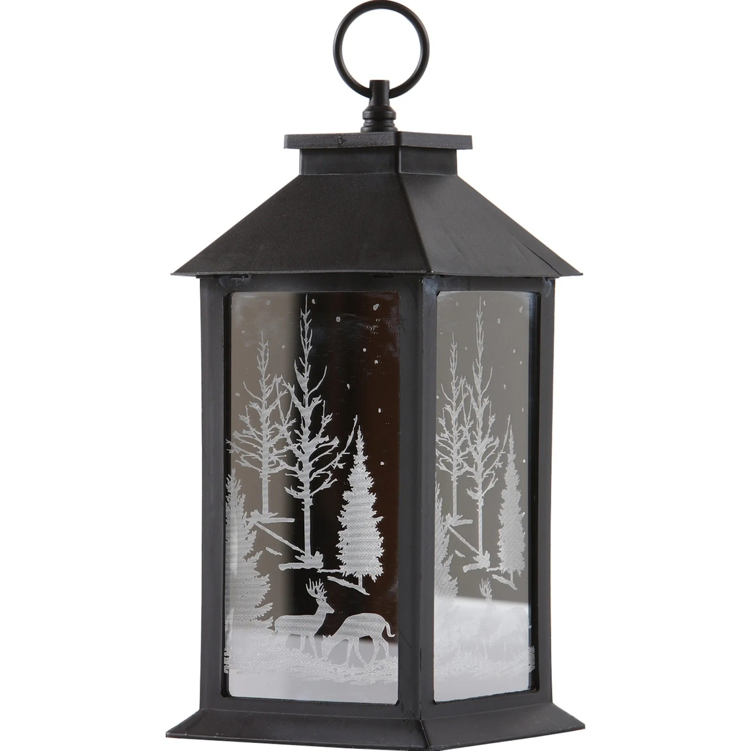 Flower Power LED Deko-Laterne Vanda Schwarz
