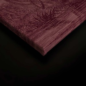 Detailaufnahme: Lila Bricoflor Leinwandbild mit Urwald-Motiv, Wanddekoration für Wohnzimmer.