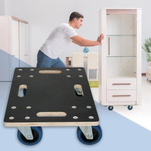ECD Germany Transportroller mit Siebdruckplatte zum Möbeltransport bis 800 kg.