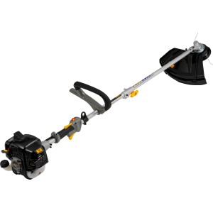 Alpina Benzin-Motorsense ABR 26 J mit Doppelfadenspule und 3-Zahn-Messer.