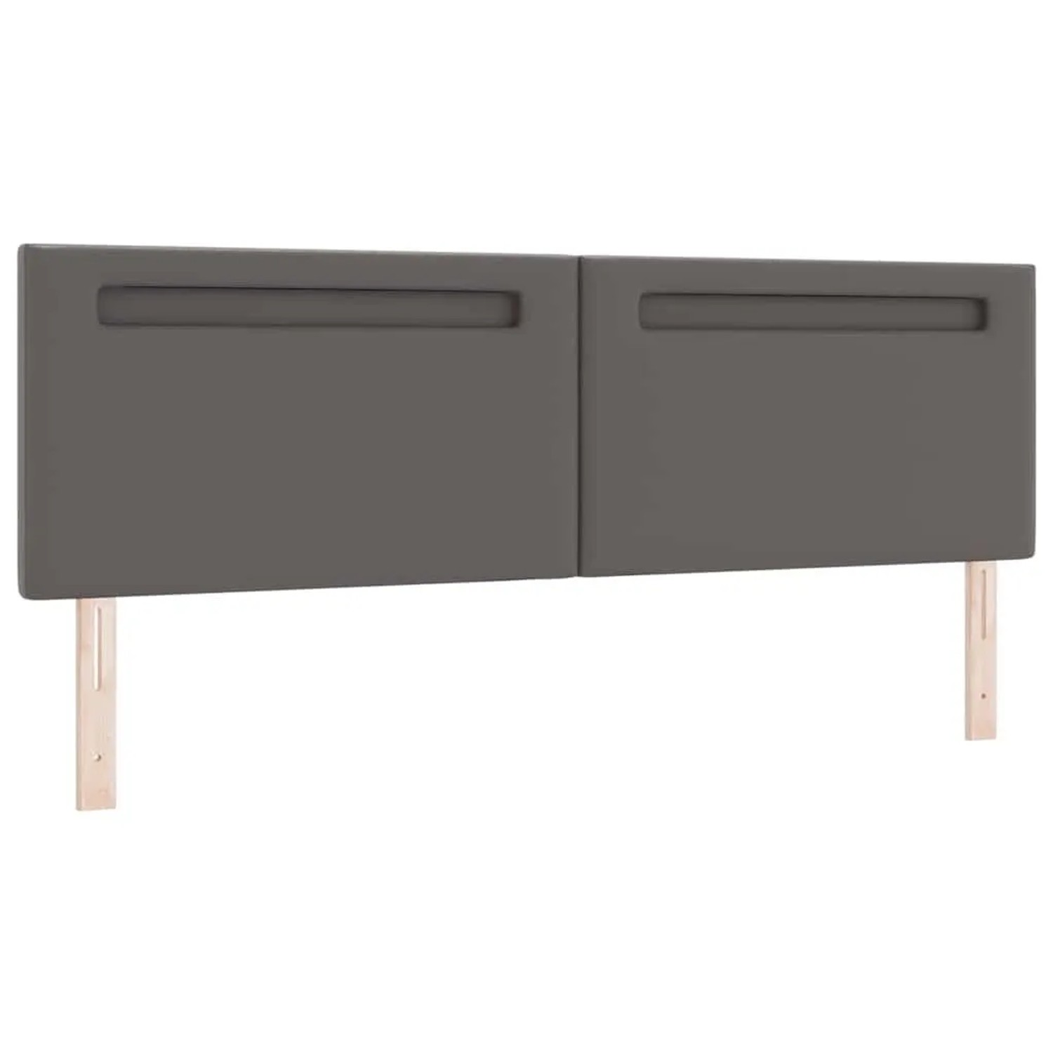 vidaXL LED Kopfteil Grau 180 cm Kunstleder 42007311