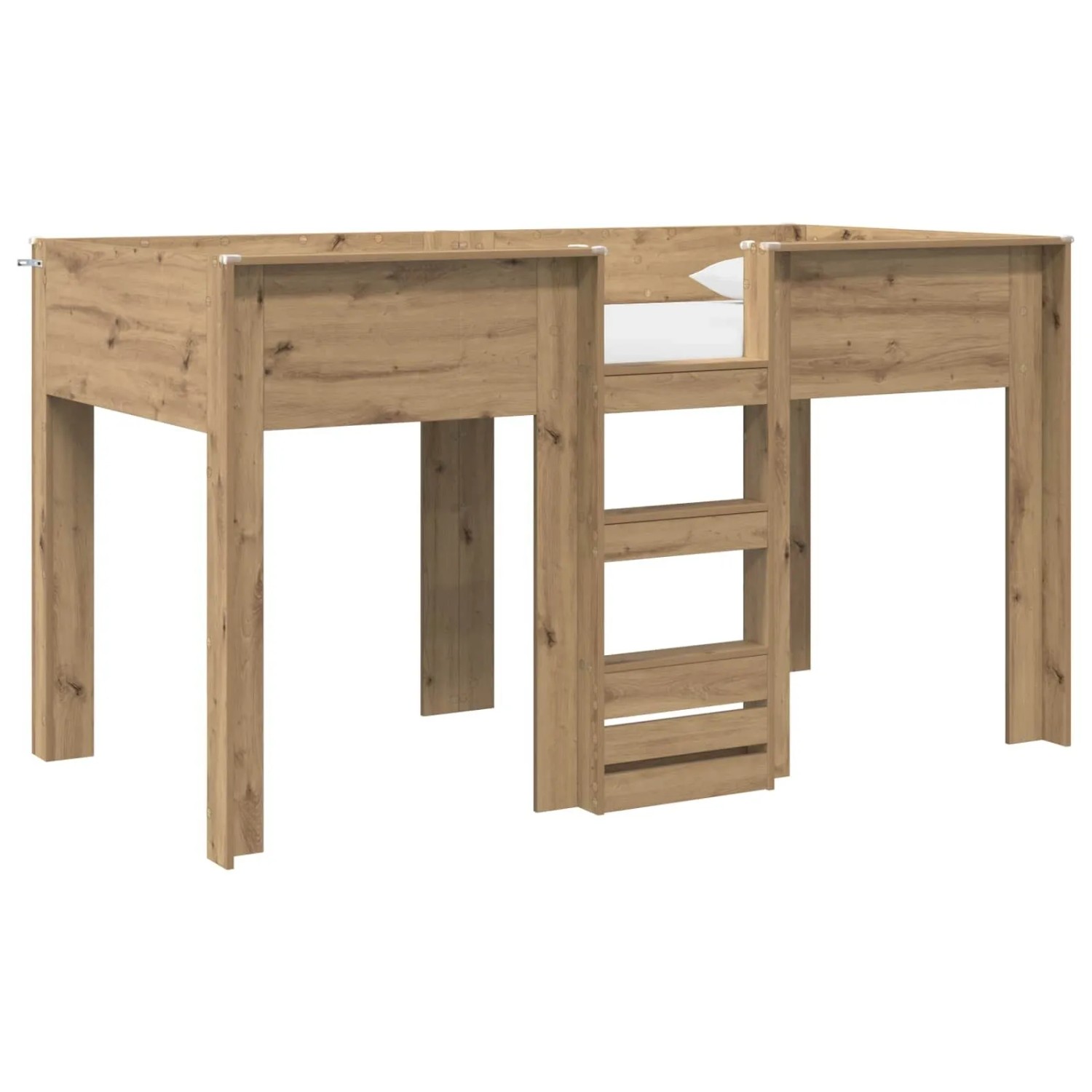 vidaXL Etagenbett für Kinder Artisan-Eiche 100 x 200 cm Holzwerkstoff 3410506