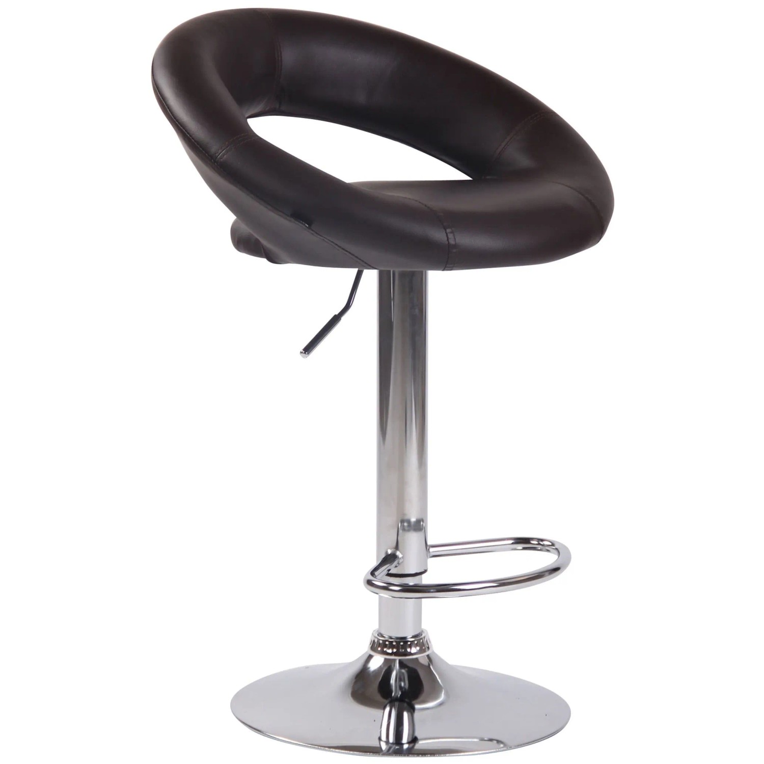 CLP Barhocker Olinda Kunstleder Braun/Chrom
