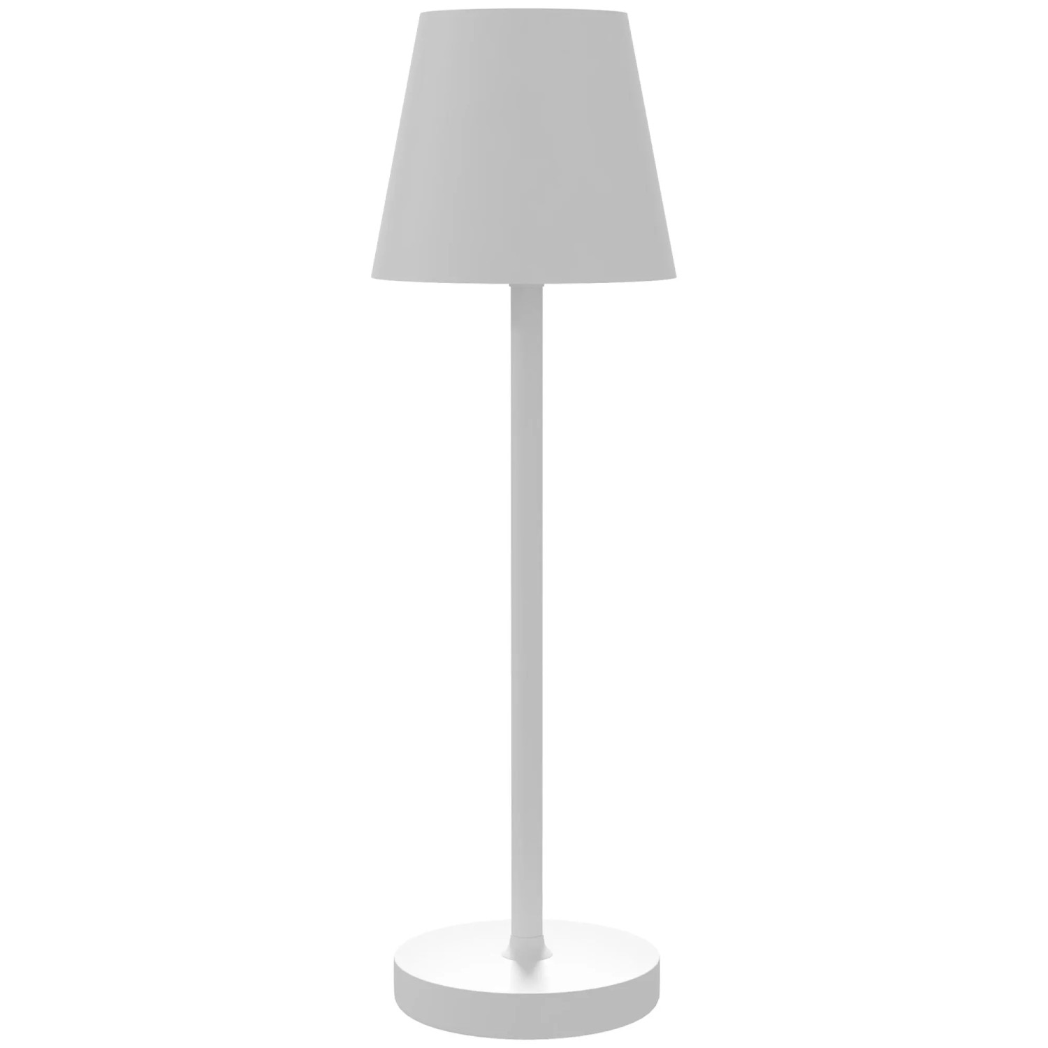 HOMCOM Tischlampe Aufladbar mit 3 Lichtfarben Tragbar Touch-Schalter Metall Weiß