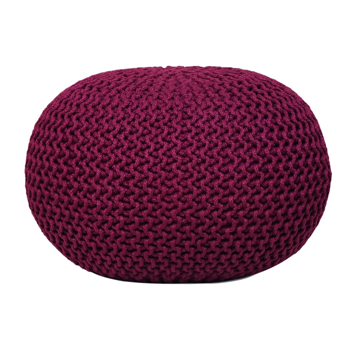 Casamia Premium Pouf Outdoor Sitzpouf Hocker 55x55x37cm Bordeaux günstig online kaufen