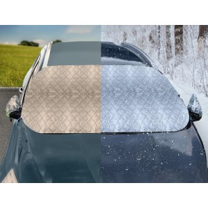 Apa Frontscheibenabdeckung mit Spiegelhüllen, geeignet für Winter und Sommer.