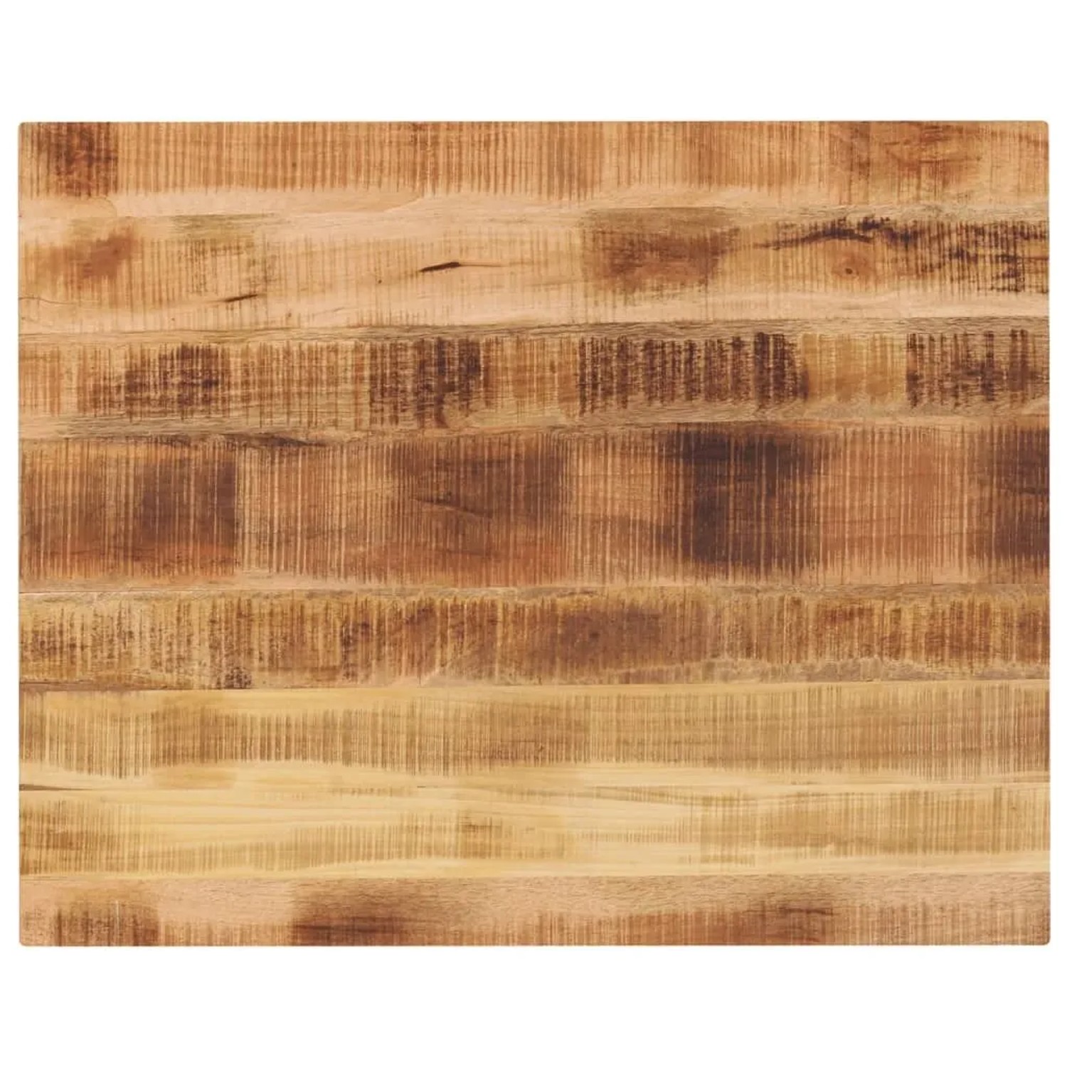 vidaXL Tischplatte 100x80x2,5 cm Rechteckig Raues Massivholz Mango 371352