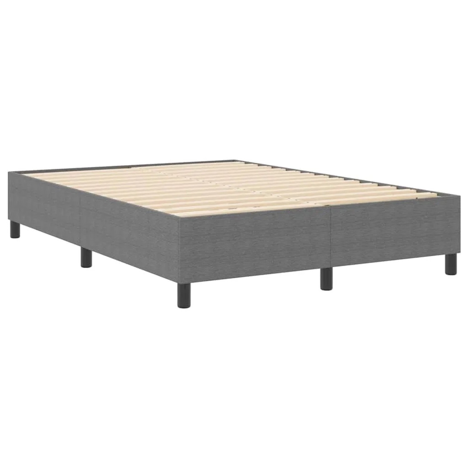 vidaXL Boxspringbett Hellgrau 140 x 200 cm Cordstoff 3337412 günstig online kaufen