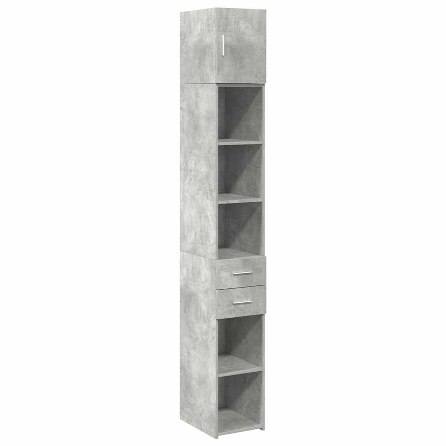 vidaXL Hochschrank Schmal Betongrau 30x42,5x225 cm Holzwerkstoff 3281269 günstig online kaufen