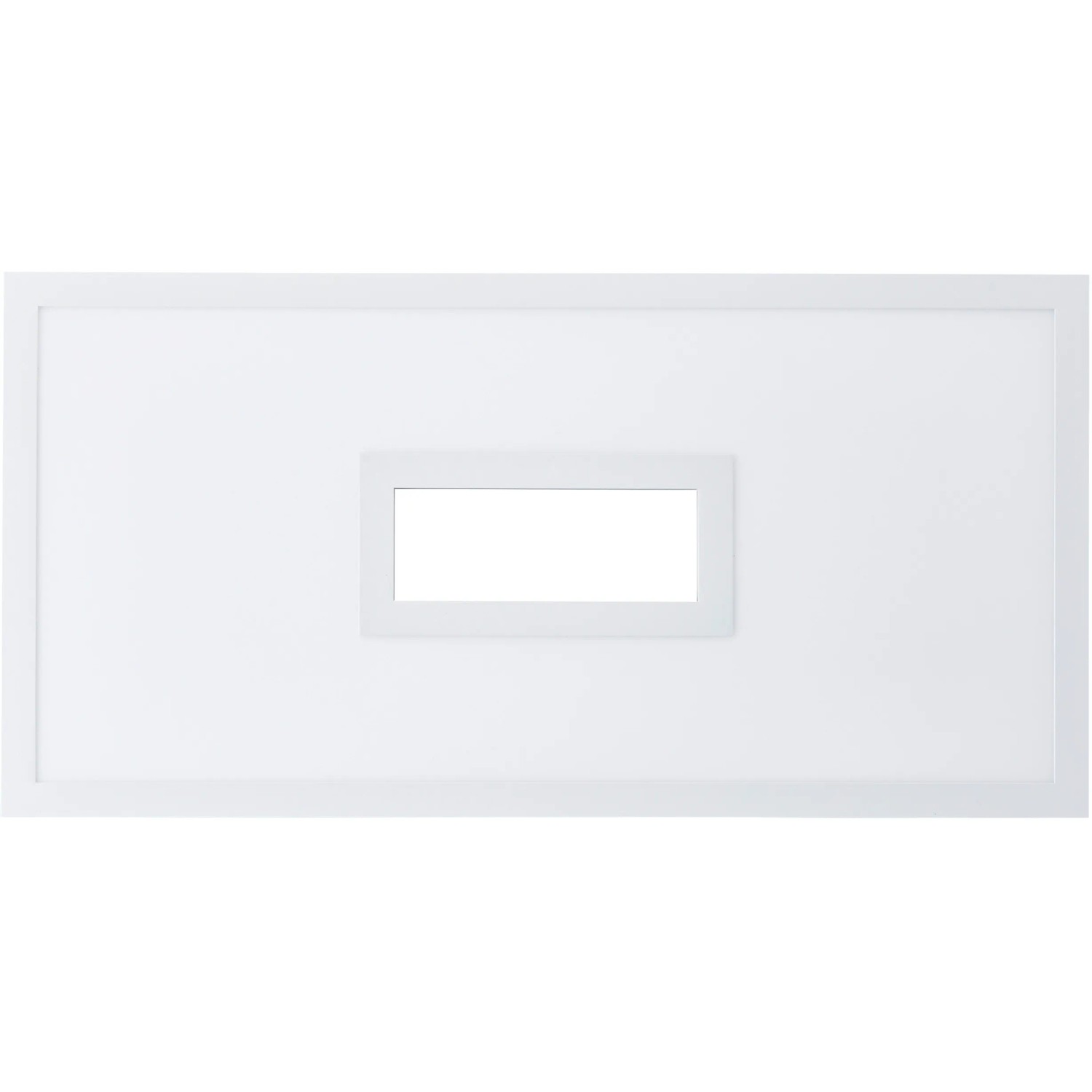 Rechteckige, weiße LED-Deckenleuchte Movida, 60x30 cm, mit Fernbedienung und smarten Funktionen.