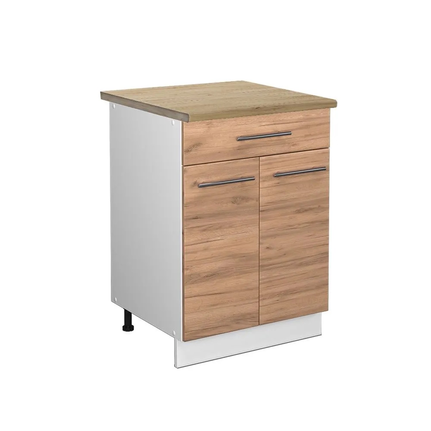 Vicco Küchenunterschrank Fame-Line Goldkraft Eiche Weiß 60 cm mit Schublade AP Eiche