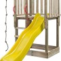 SwingKing Spielgerät Mario mit gelber Rutsche, Kletterseil und Teleskop. Ideal für Kinder.