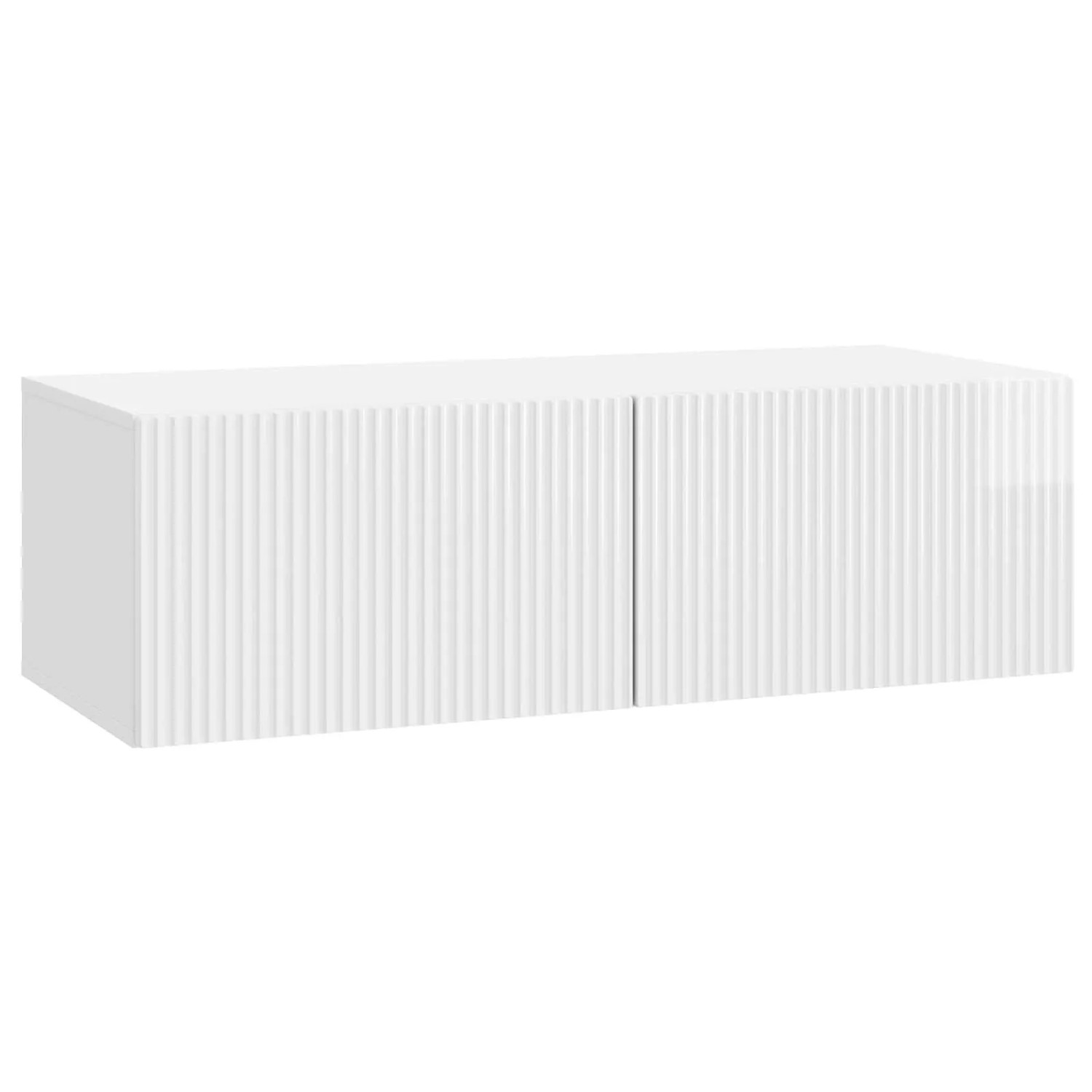 vidaXL Wandmontierter TV-Schrank Hochglanz Weiß 98 x 41 x 30 cm 898529