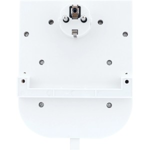 Rückansicht des weißen REV Ritter MultiPower Steckdosenadapters mit Wandbefestigung.