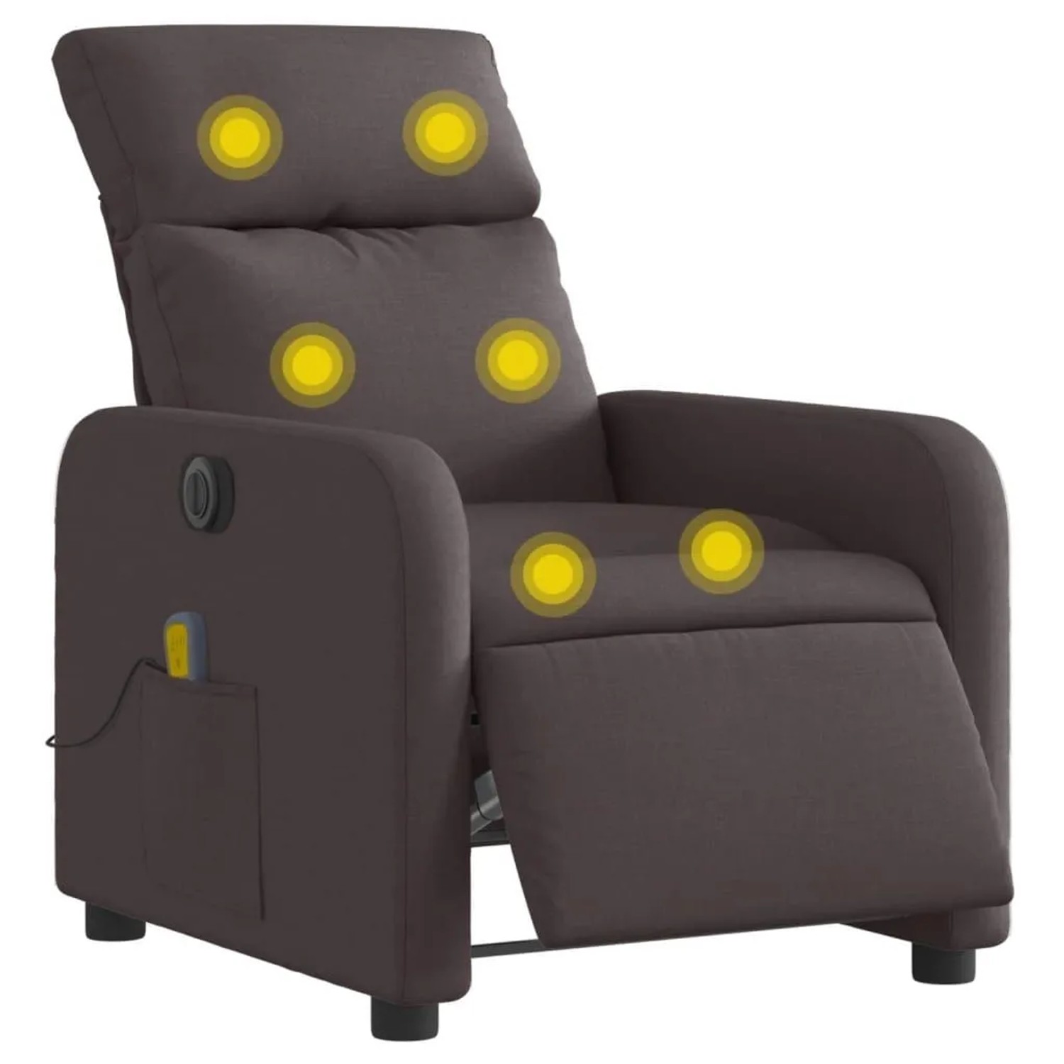 vidaXL Massagesessel Elektrisch Dunkelbraun Stoff 3206695 günstig online kaufen