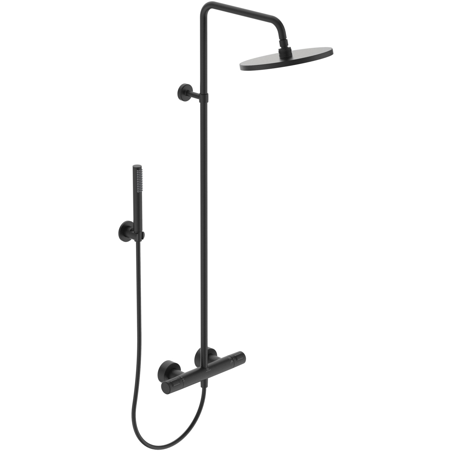 Ideal Standard Duschsystem Ceratherm T25 Kopfbrause 30 cm Silk Black