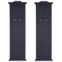 MCW Wandgarderobe H33 2er-Set, dunkelgrau lackiert, mit je 3 Haken. Garderobenpaneele für Flur und Eingangsbereich.