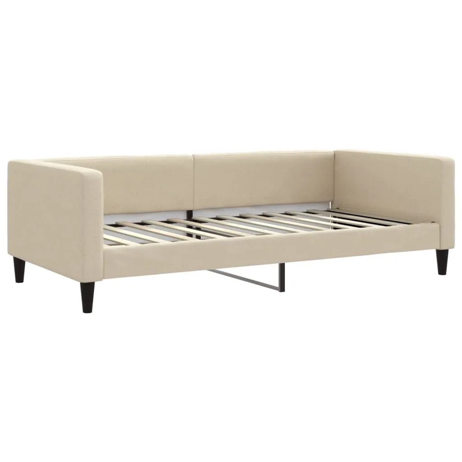 vidaXL Tagesbett Creme 100x200 cm Stoff 353992