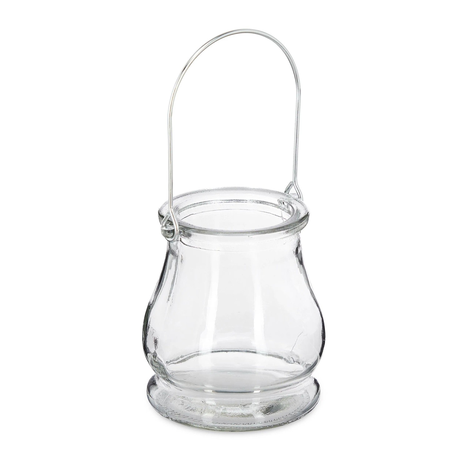 Relaxdays Windlicht Glas Metall Transparent 12er Set 10 cm x 8,5 cm 230 g