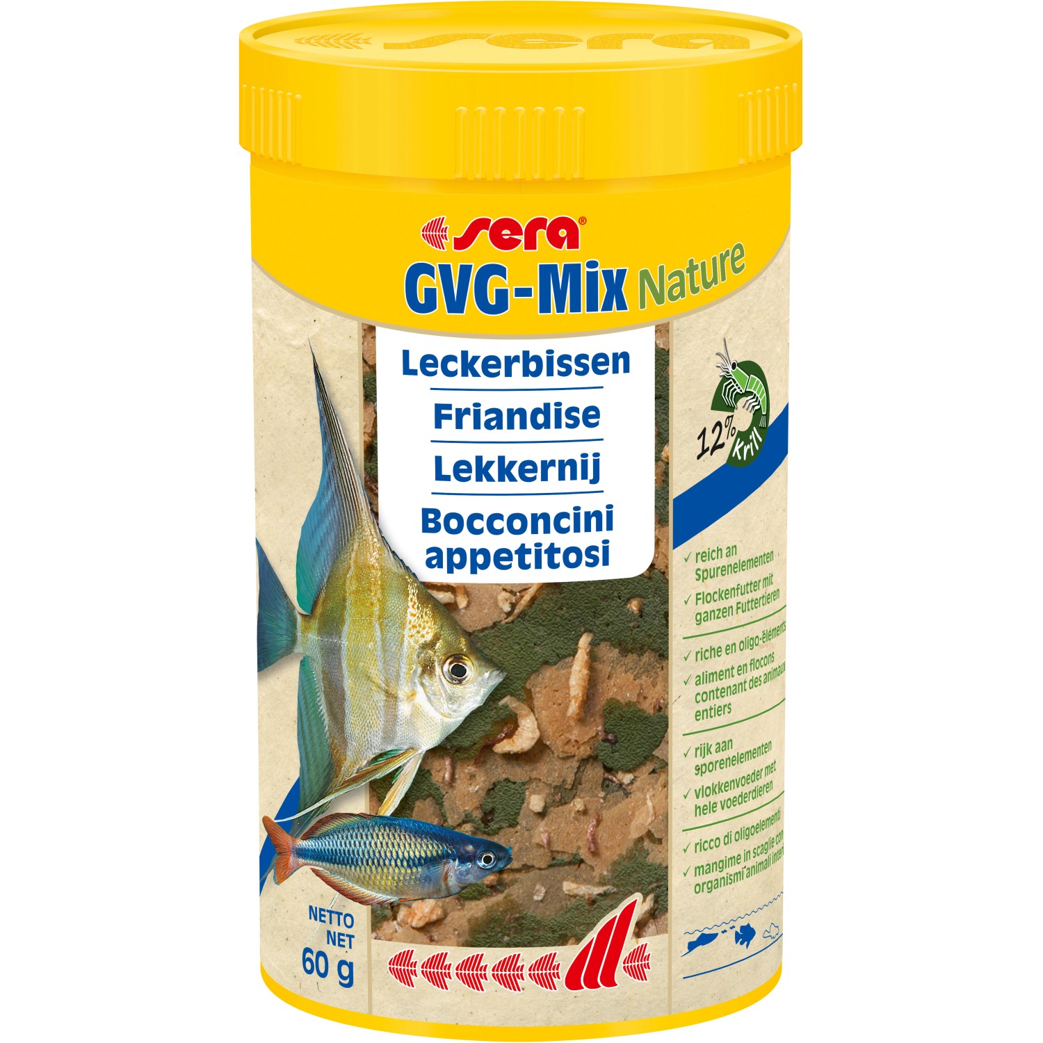 Sera Flocken-Fischfutter GVG-Mix Nature 250 ml