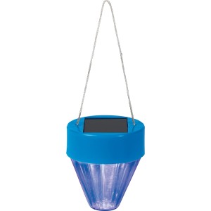 Blaue LED-Solarleuchte Mini Laterne für Garten, Balkon oder Terrasse.