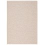 Beiger Outdoor Teppich Ottawa mit Bordüre, 140x200cm, Flachgewebe. Geeignet für Innen- und Außenbereich.
