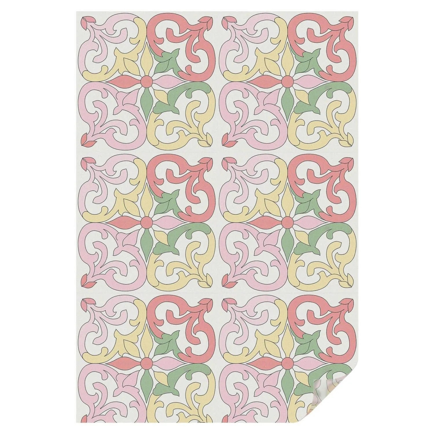 Tulup Fensterfolie Blumenschmuck Milchglasfolie 100x146 cm Rot Milchglasfol günstig online kaufen