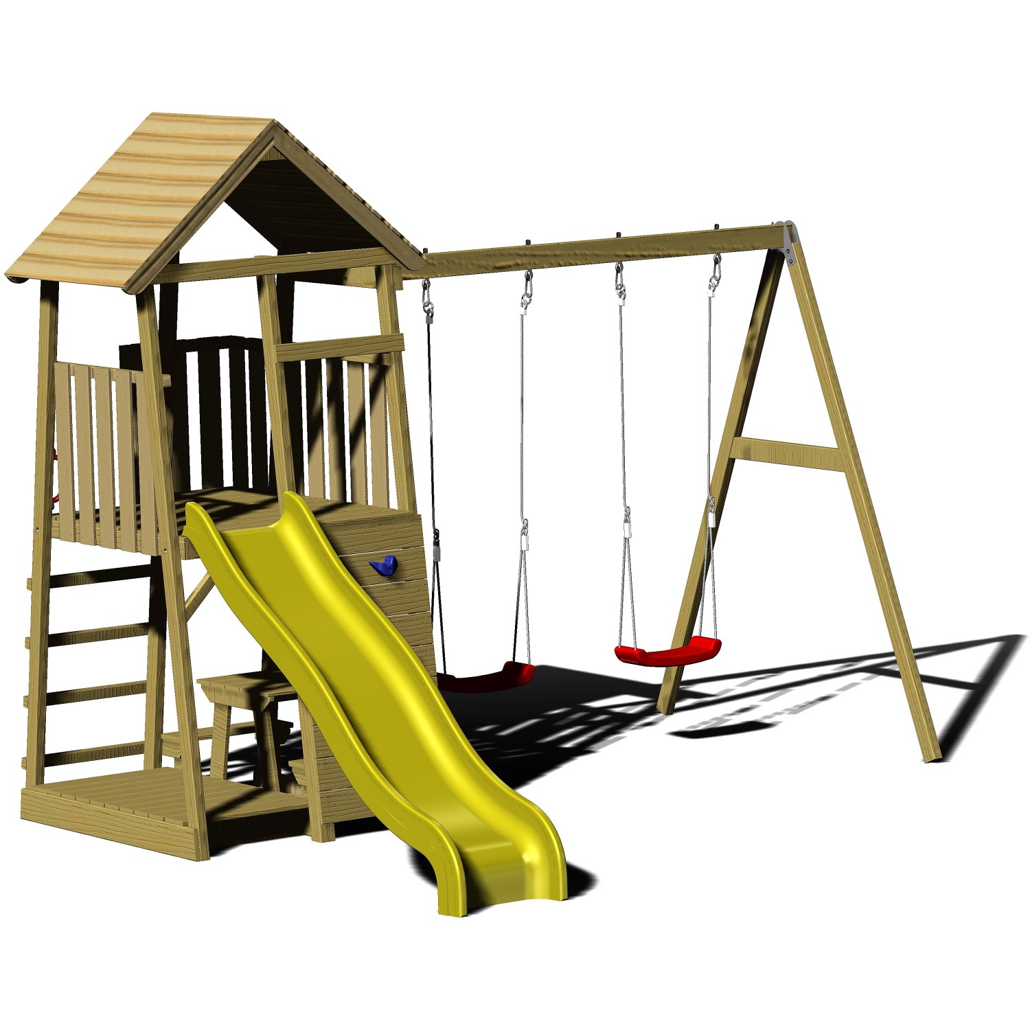 Wendi Toys Spielturm Giraffe mit Rutsche, Kletterwand und Schaukel für Kinder ab 4 Jahren.