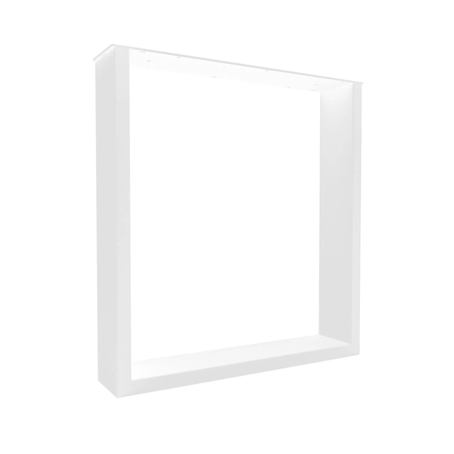 HEVVA Tischkufe BASEL 40 cm Tief 43 cm Höhe 1x Bein Weiß