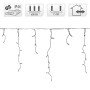 ECD Germany LED Lichtervorhang, 6m, warmweiß, Eiszapfen-Design für Weihnachtsbeleuchtung.