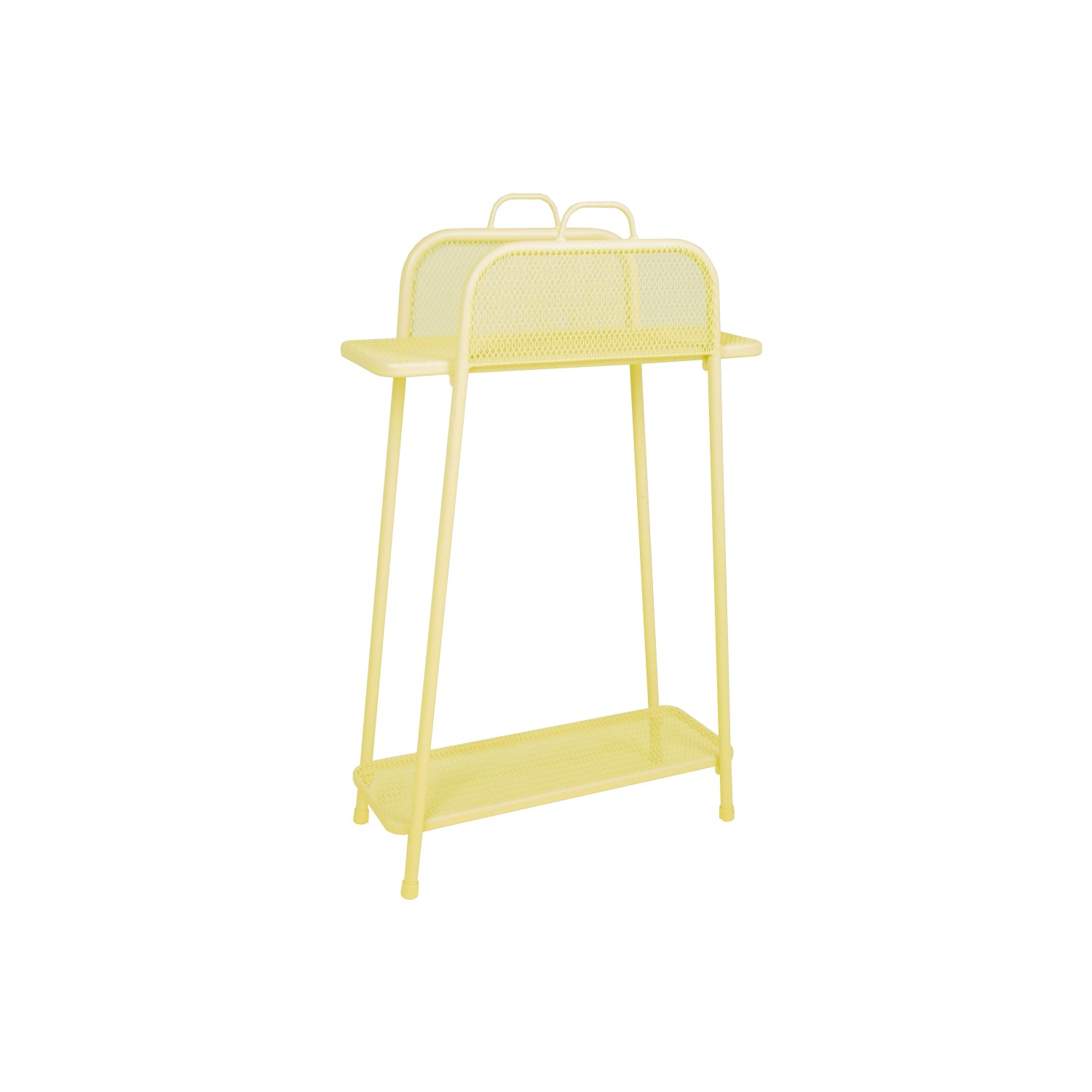 DELUKE Balkonregal SZELDA Stahl Gelb 105,5x27x65,5cm Blumenregal Terrasse Pflanzenständer Pflanzenhalter