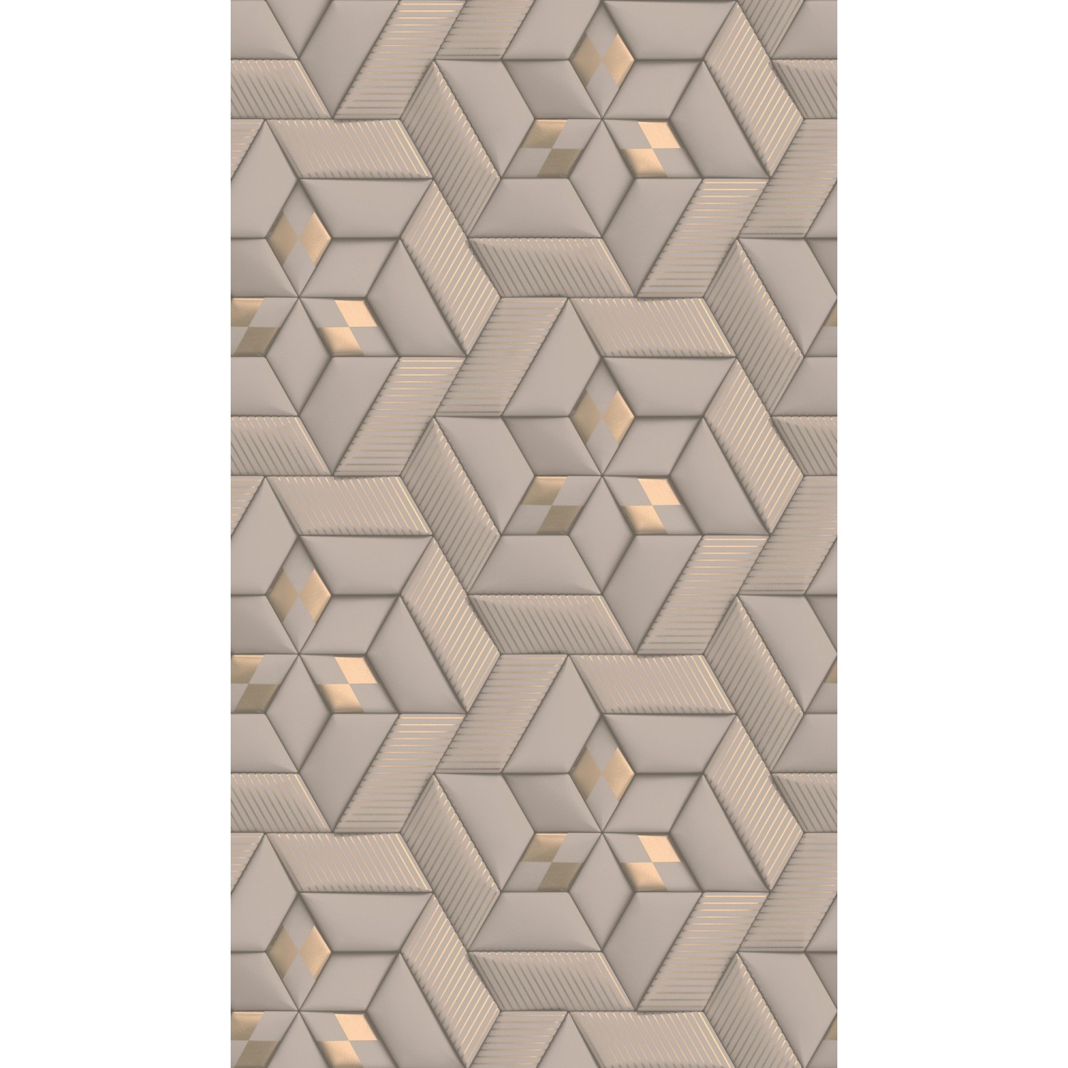 Image of A.S. Creation Fototapete 3D-Grafik 1,59 m x 2,8 m Grau-Gold FSC®