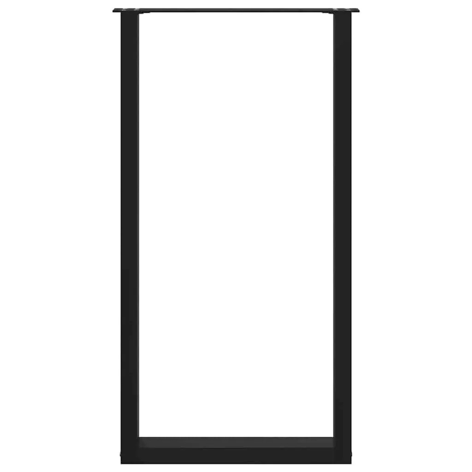 Schwarze vidaXL Bartischbeine in U-Form, 2er-Set, aus Stahl, 60x110 cm.