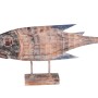Holzfisch GRETA, Deko-Figur aus Holz in Naturfarben, 41x14x100cm.