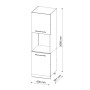Vicco Herdumbauschrank Fame-Line, weiß hochglanz/weiß, 60 cm, mit offenem Regal. Küchenschrank für Einbauherd.
