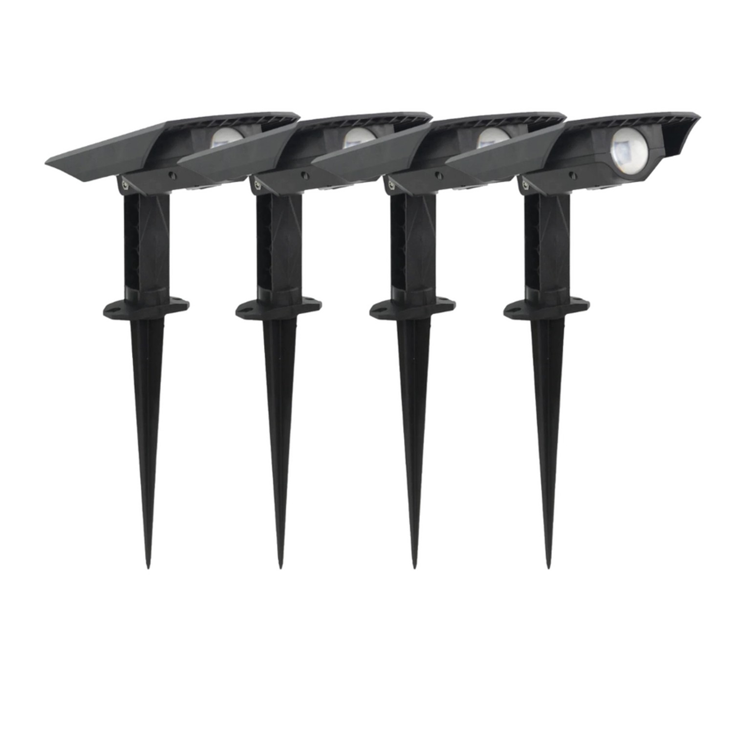 LUXULA LED Solar Gartenstrahler Spot 4er Set 4x 100lm 4000K Neutralweiß Erd günstig online kaufen