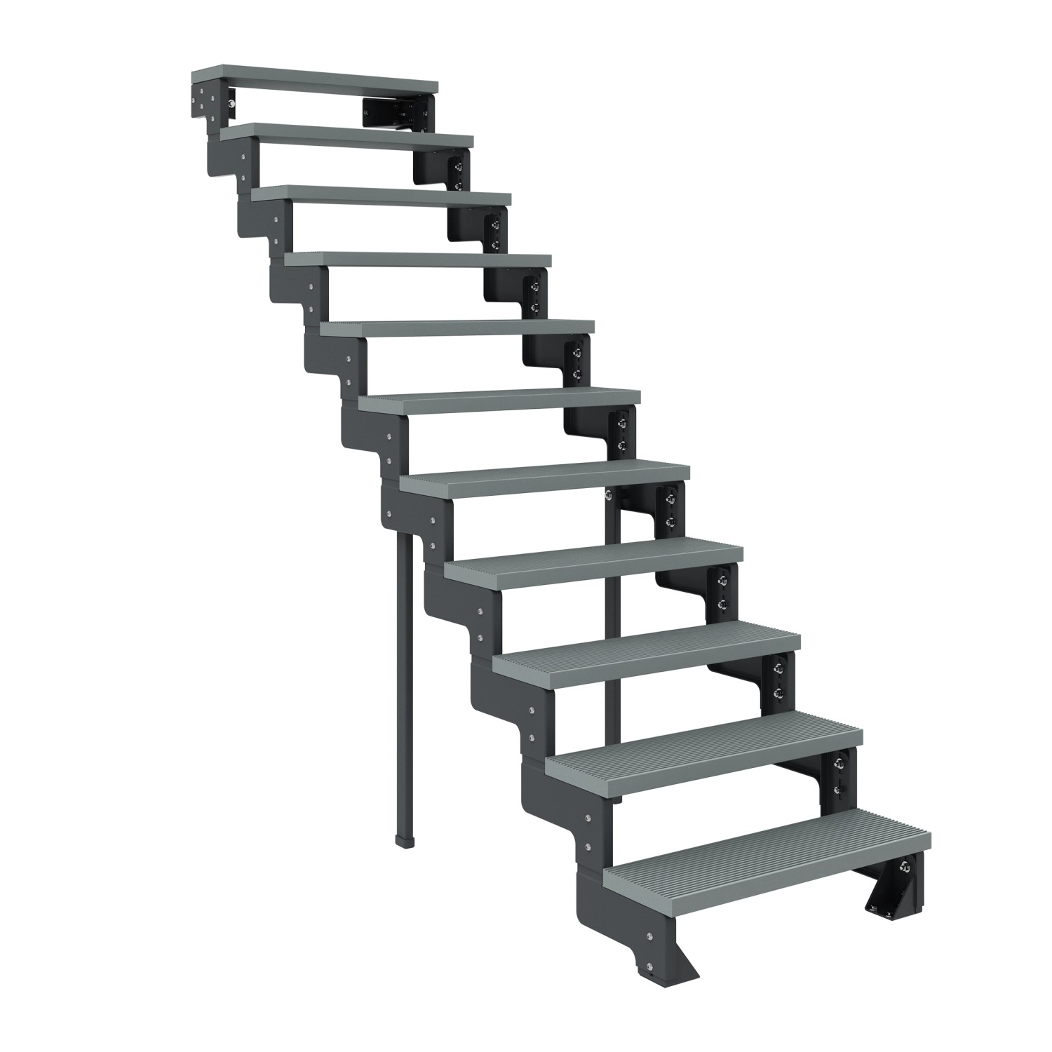 Dolle Außentreppe Gardentop Anthrazit 11 Stufen 80 cm Grau Ohne Geländer günstig online kaufen