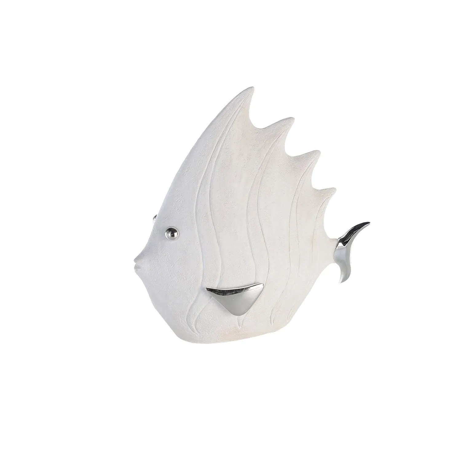Gilde Figur Fisch Weiß 32 cm x 34 cm