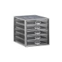 Relaxdays Schubladenbox A4 Stahl Silber Rutschfest Beschriftbar 29 cm x 27,5 cm x 35,5 cm 3,8 kg