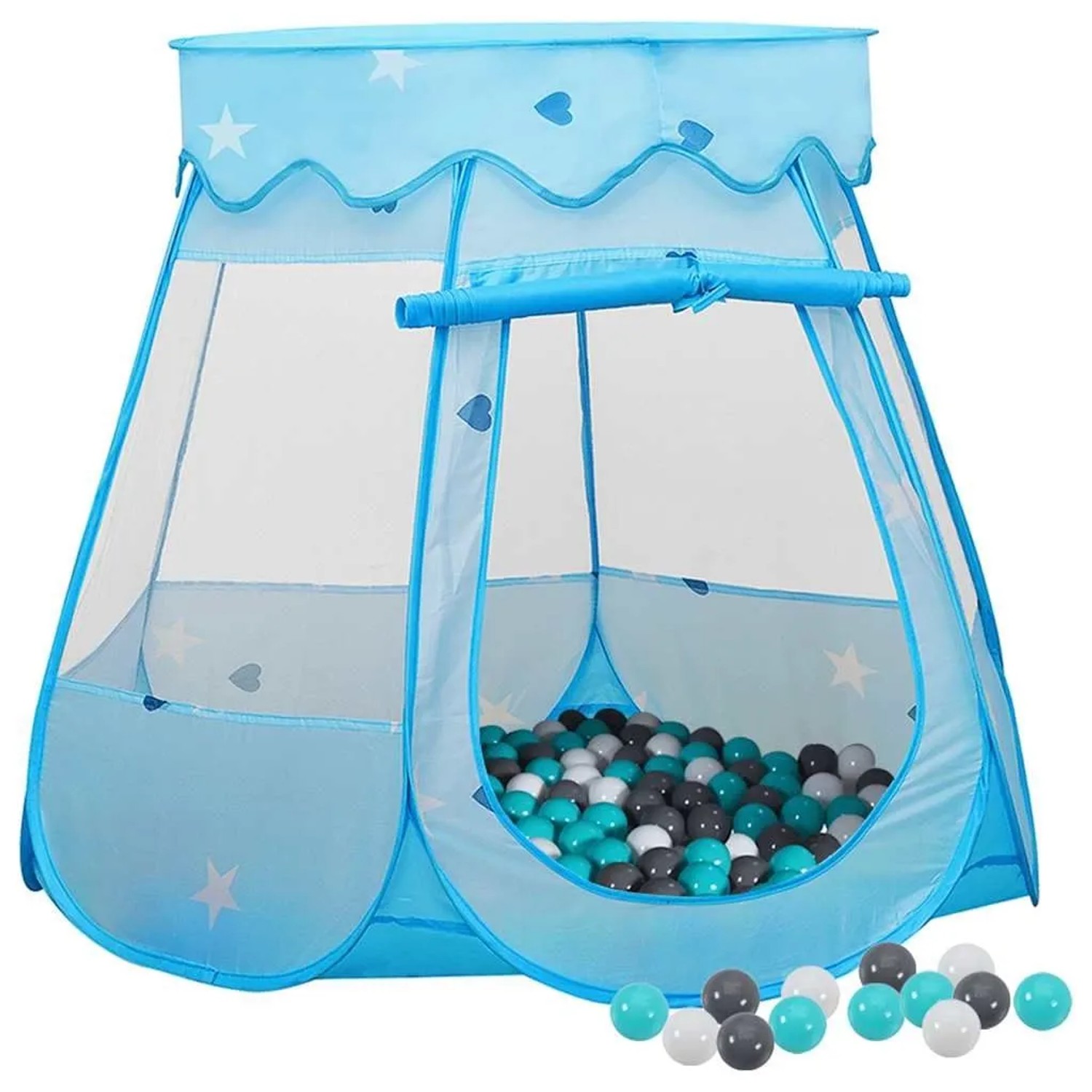 vidaXL Kinder-Spielzelt mit 250 Bällen Blau 102x102x82 cm 3107722