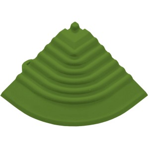 Grünes Florco Eckteil aus Kunststoff (4er Pack) für 30x30 cm Klickfliesen, zur barrierefreien Terrassengestaltung.