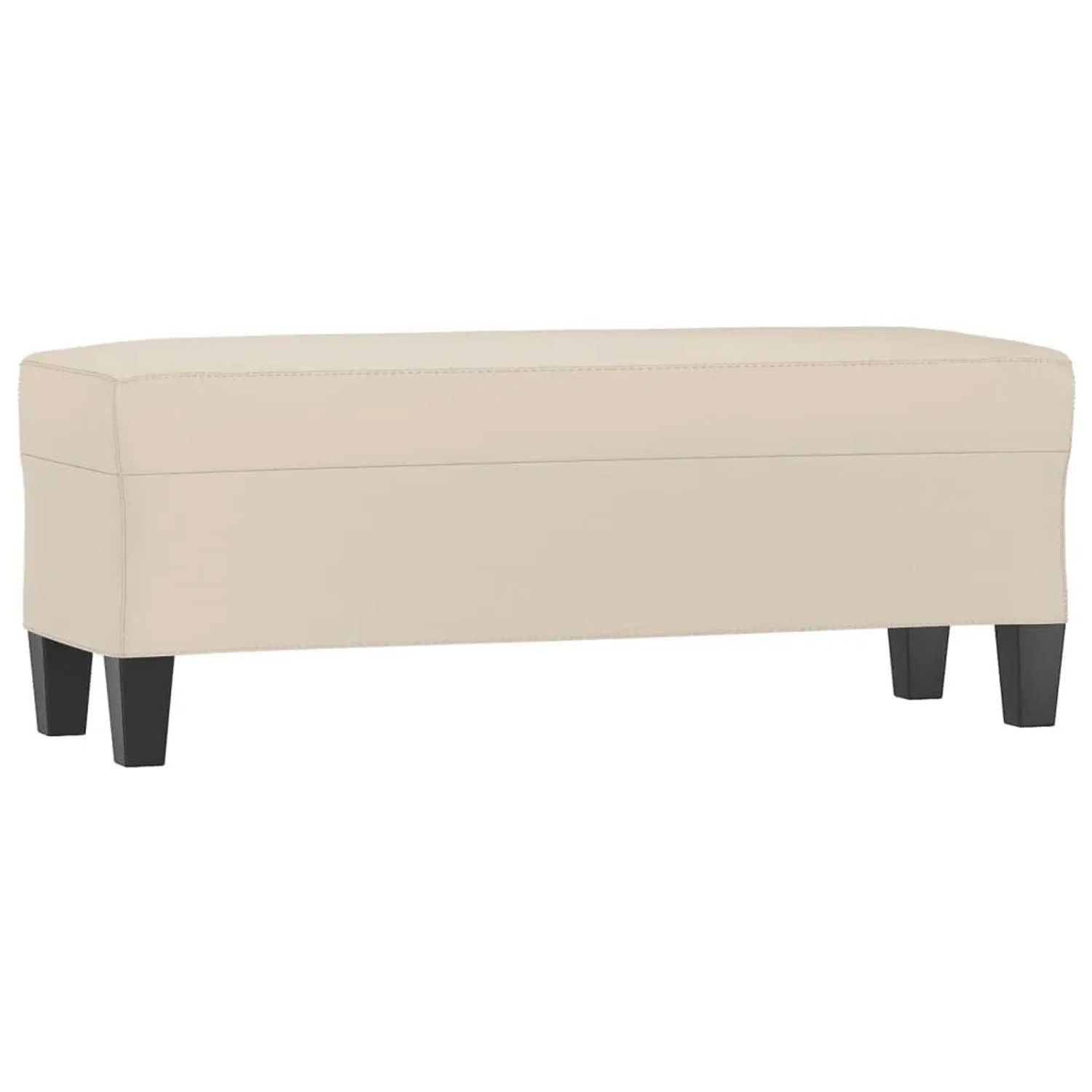 vidaXL Sitzbank Creme 100x35x41 cm Mikrofasergewebe 349469