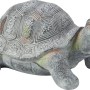 Dunkelgraue Deko-Schildkröte aus Polyresin für den Garten, 28x15x13,5 cm.