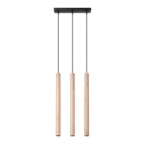 Sollux Pastelo Pendelleuchte mit 3 Holz-Lampenschirmen, modernes Design für Lampen & Leuchten.
