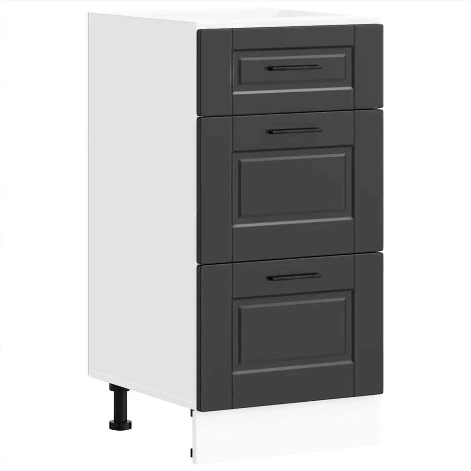 DELUKE Küchenunterschrank SAMU Schwarz 40x46x81,5cm Küche Unterschrank Mit Schublade