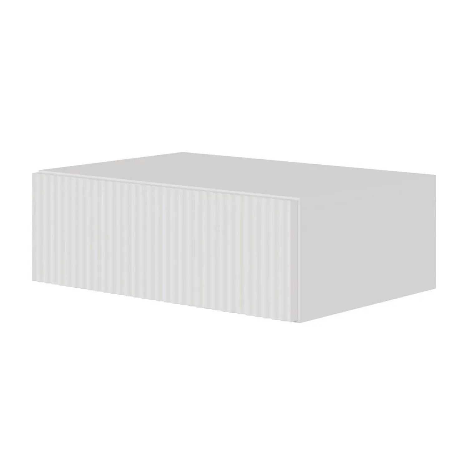 Selsey Nachttisch Veldio Hängend mit Rillenfront Weiß 50 cm