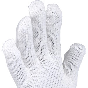 Weißer OX-ON Strickhandschuh Knitted Comfort 13301, Größe 08, für Arbeitskleidung.